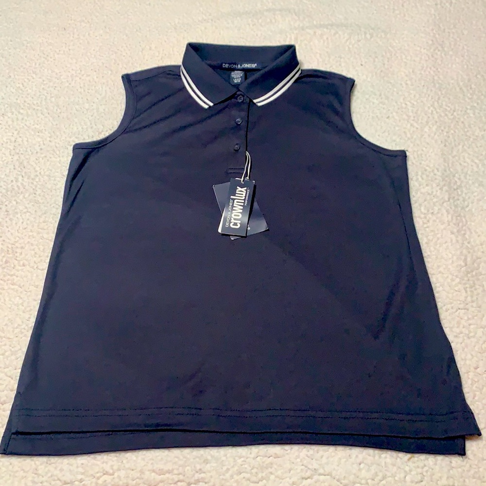 Devon & Jones Ladies Crownlux Performance Sleeveless Polo, NWT’s